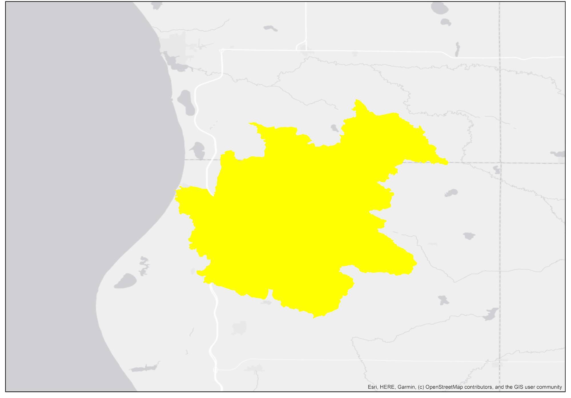 Map of Pentwater River watershed